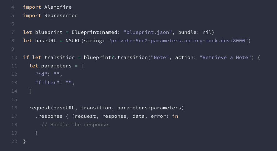 API Blueprint Representor Code Examples